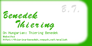 benedek thiering business card